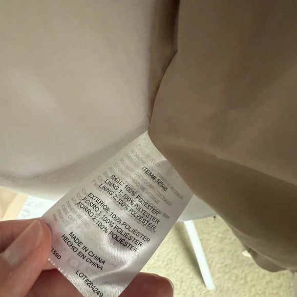 Weatherproof Tan Trench Coat with Belted Waist and Wide Collar - Picture 4 of 5